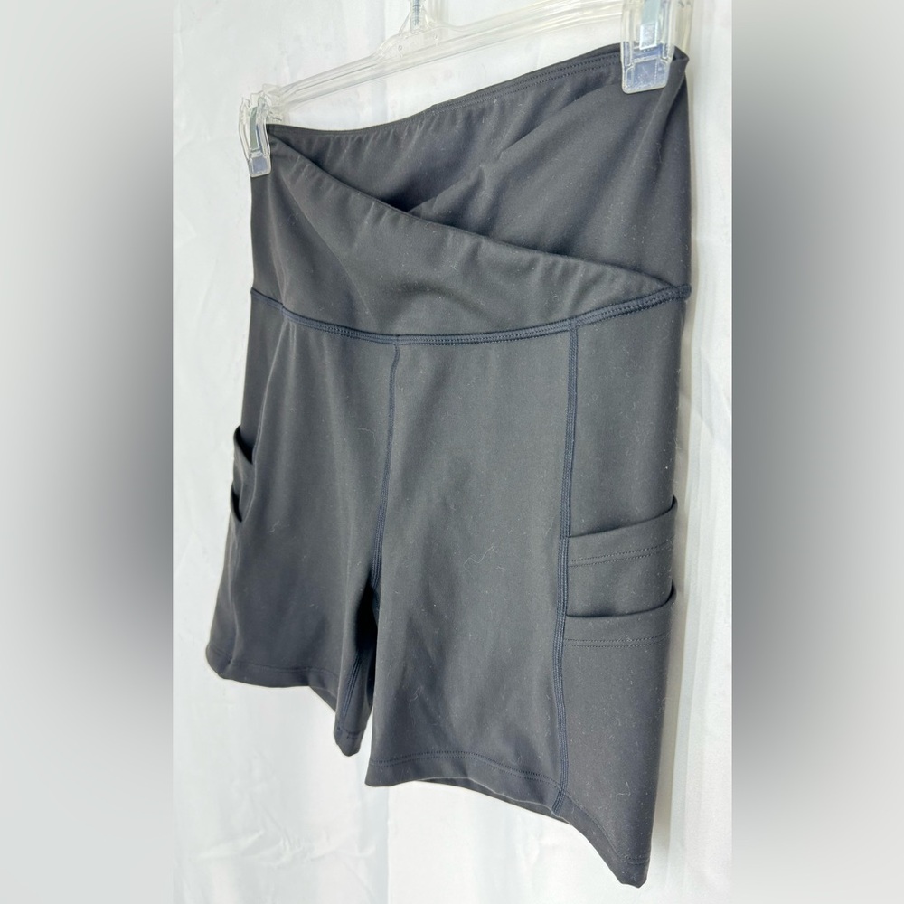 YOGA SHORTS active sport high waist black size S - Picture 2 of 8